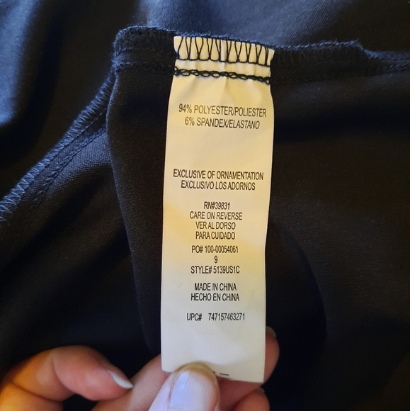 SEQUIN HEARTS Womens Black Stretch Crochet Trim Sleeveless Mini Dress Juniors 9 - Picture 12 of 13